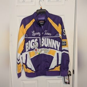 Warner Bros. Looney Tunes Bugs Bunny men's Bomber Jacket - Purple and Yellow